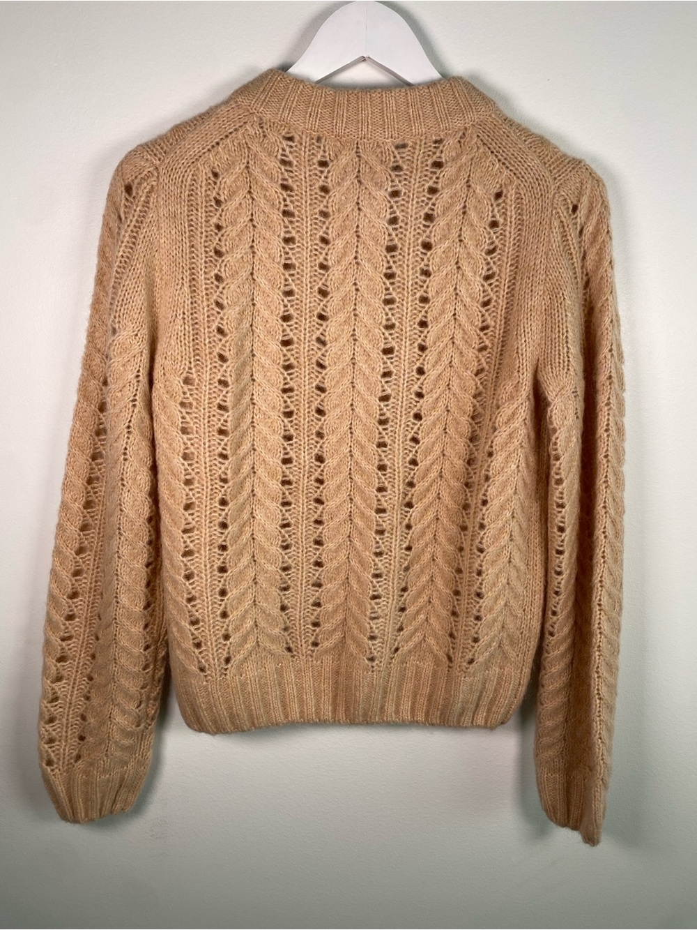 NWT Soft Cable-Knit Button Cardigan - blush pink - Picture 3 of 6
